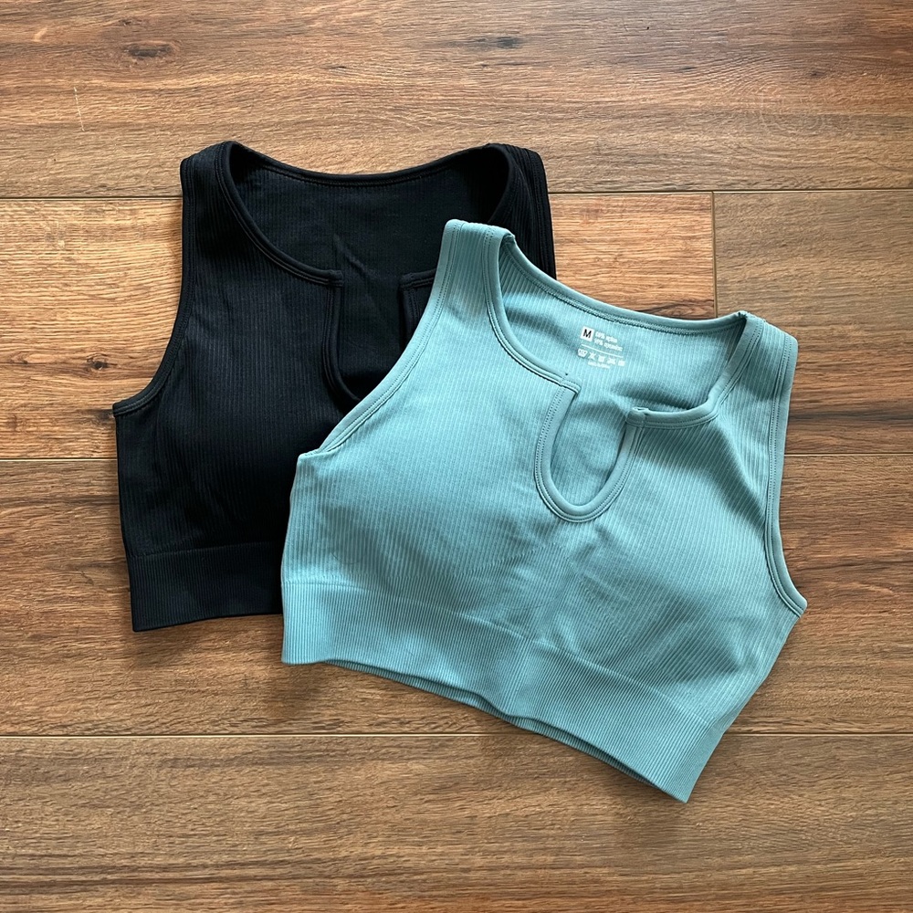 Two pack sports bra/crop tops